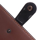 Записная книжка А6, 102 листа, обложка ПВХ, на кнопке, коричневая - Фото 8