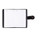 Записная книжка А6, 102 листа, обложка ПВХ, на кнопке, коричневая - Фото 10