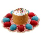 Пасхальная подставка на 12 яиц и кулич "Цветы" - Фото 2