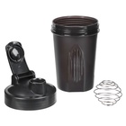 Шейкер «Мастер К» CrossFit, спортивный с пружиной, 450 мл, 17×9 см, черный - Фото 3