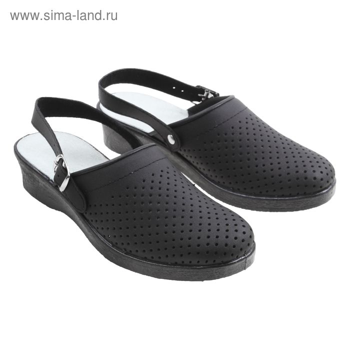 Туфли-сабо "Эмануэла", женские, размер 37, цвет черный - Фото 1