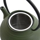 Чугунный чайник Studio, цвет темно-зеленый, 1.1 л - Фото 4