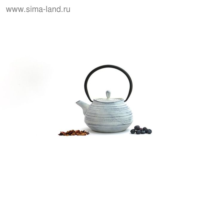 Чугунный чайник Studio, цвет белый, 1.1 л - Фото 1