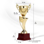 Кубок 097С, наградная фигура, золото, подставка пластик, 22 x 9 x 6,5 см - Фото 2