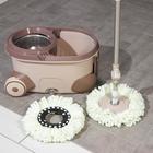 Набор для уборки: ведро на колёсиках с металлической центрифугой 17 л, швабра, запасная насадка из микрофибры, цвет МИКС - Фото 2