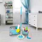 Набор для уборки: ведро на колёсиках с металлической центрифугой 17 л, швабра, запасная насадка из микрофибры, цвет МИКС - Фото 17