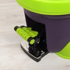 Набор для уборки: ведро на ножках с педальным отжимом и металлической центрифугой 20 л, швабра, запасная насадка из микрофибры, дозатор, цвет МИКС - Фото 5