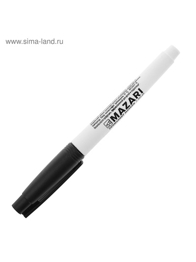 Маркер перманентный Mazari. Belar М-5004, чёрный, узел 1.5 мм