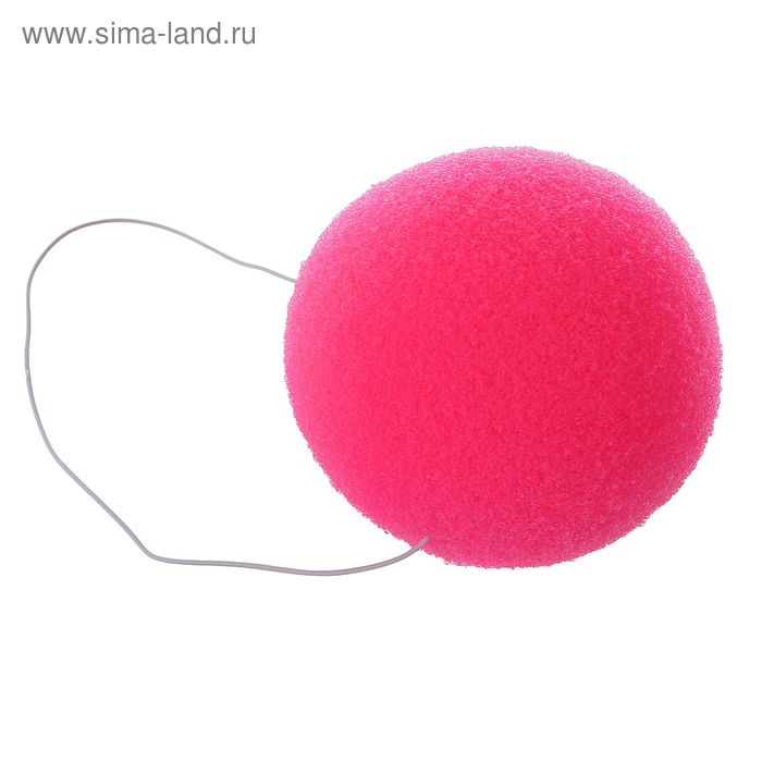 Нос на резинке, 6 см, цвет розовый - Фото 1