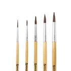 Набор кистей "Пони", 5 штук, BRAUBERG (круглые, № 1, 2, 3, 4, 5), блистер - Фото 2