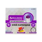 Клeй-карандаш ПВП 9 г BRAUBERG, цветной - Фото 6