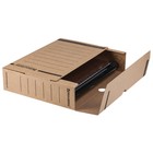 Накопитель документов, лоток-коробка, 75 мм, бурый, до 700 листов - Фото 2