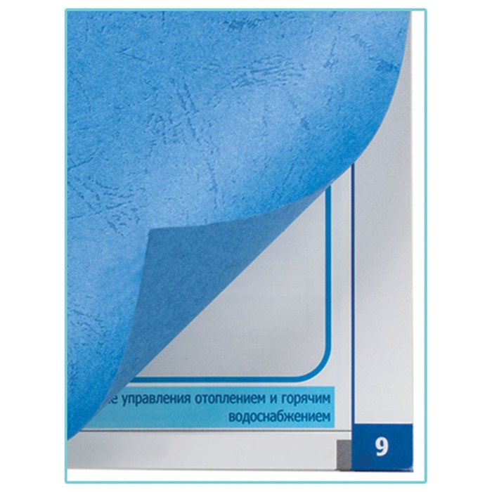 Обложки для переплета A4, 230 г/м2, 100 листов, картонные, синие, тиснение под Кожу, BRAUBERG 530836 - фото 1886219845