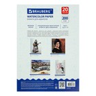 Папка для акварели А4, 210 х 297 мм, 20 листов, блок 200 г/м2, бумага по ГОСТ 7277-77 - Фото 4