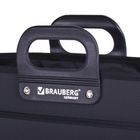 Портфель пластиковый А4 BRAUBERG, 3 отделения, 390 х 315 х 120 мм, на молнии, чёрный - Фото 4