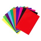 Бумага цветная самоклеящаяся А4, 10 листов, 10 цветов, мелованная, 210 х 297 мм - Фото 2