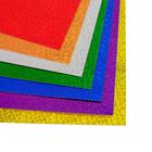 Картон цветной голографический А4, 8 листов, 8 цветов, с эффектом золотого песка, 210 х 297 мм - Фото 2