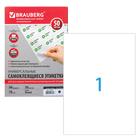 Этикетка самоклеящаяся на листе формата А4, 1 этикетка, 210 х 297 мм, белая, матовая, 50 листов - Фото 1