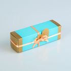 Коробка для сладостей "Удовольствие", пенал,  18 х 5.5 х 5.5 см, мятно-золотой - Фото 1