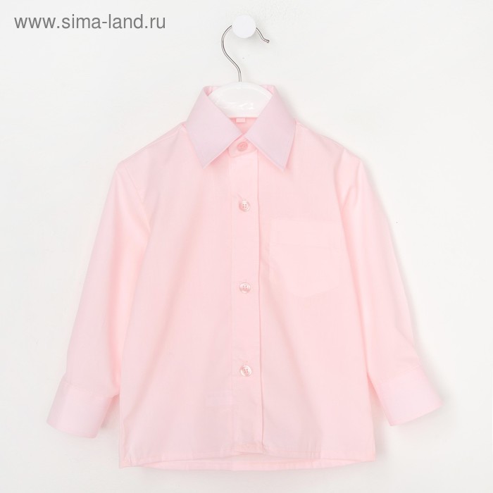 Сорочка для мальчика, рост 86 см (25), цвет светло-розовый  181_М - Фото 1