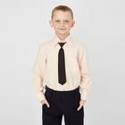 Сорочка для мальчика, нарядная с галстуком, рост 98-104 см (27), цвет персиковый 1181 - Фото 1