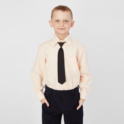 Сорочка для мальчика, нарядная с галстуком, рост 98-104 см (27), цвет персиковый 1181