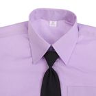 Сорочка для мальчика, нарядная с галстуком, рост 110-116 см (29), цвет сиреневый 1181 - Фото 2