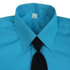 Сорочка для мальчика, нарядная с галстуком, рост 86 см (25), цвет бирюзовый 1181_М - Фото 2