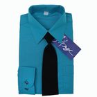 Сорочка для мальчика, нарядная с галстуком, рост 98-104 см (26), цвет бирюзовый 1181 - Фото 8