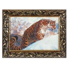 Гобеленовая картина "Гепард зимой" 26*36 см рамка микс - Фото 2