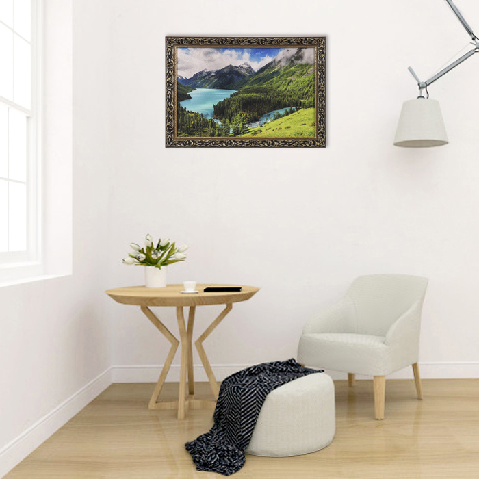 Гобеленовая картина "Горное озеро" 44*64 см - фото 1905389118