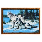 Гобеленовая картина "Волки перед охотой" 44*64 см рамка МИКС - фото 8519186