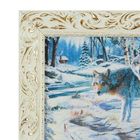 Гобеленовая картина "Волки зимой" 26*35 см рамкам - Фото 2