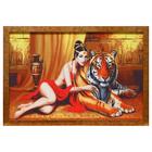 Гобеленовая картина "Дева с тигром" 44*64 см - фото 8519236
