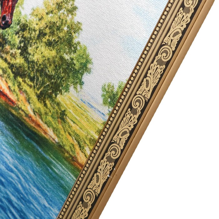 Гобеленовая картина "Галоп" 45*83 см рамка микс - фото 1883281406