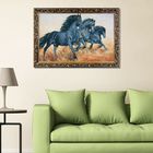Гобеленовая картина "Чёрные кони" 44*64 см - Фото 1