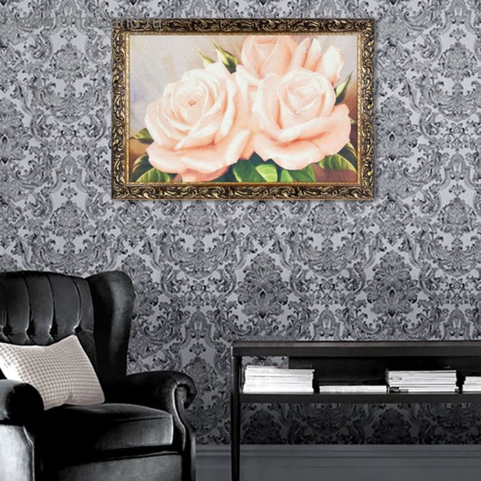 Гобеленовая картина "Розы" 44*64 см рамка МИКС - Фото 1