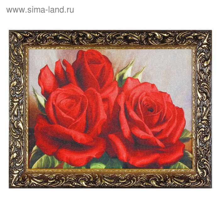 Гобеленовая картина "Розы красные" 34*44 см - Фото 1