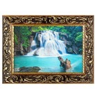 Гобеленовая картина "Лесной водопад" 26*35 см рамка микс - Фото 2