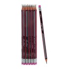 Карандаш чернографитный «Шахматка», НВ, с ластиком, трёхгранный, деревянный, МИКС - Фото 5