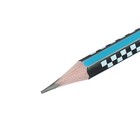 Карандаш чернографитный «Шахматка», твёрдость НВ, с ластиком, корпус треугольный, заточенный, МИКС - Фото 8