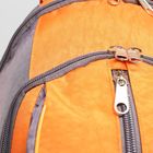 Рюкзак туристический, 2 отдела на молниях, наружный карман, цвет оранжевый - Фото 4