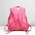 Рюкзак на молнии, 1 отдел, отдел для обуви, наружный карман, цвет розовый/белый - Фото 3
