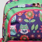 Рюкзак на молнии, 3 отдела, 4 наружных кармана, цвет зелёный/сиреневый - Фото 4