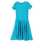 Рейтинговое платье, с коротким рукавом, юбка-солнце, размер 42, цвет морской волны - Фото 2