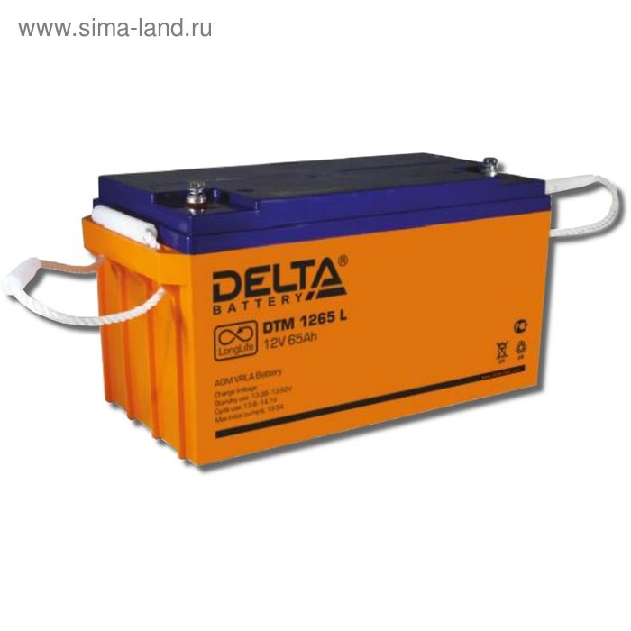 Аккумуляторная батарея Delta DTM1265 L, 12 В, 65 А/ч - Фото 1