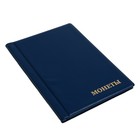 Альбом для монет 125 х 185 мм Calligrata, на 180 монет, ячейка 35 х 35 мм, 12 листов, обложка ПВХ, синий - Фото 2