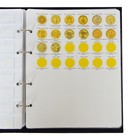 Альбом для монет на кольцах 225 х 265 мм, "Памятные монеты РФ", обложка ламинированный картон, 13 листов и 13 цветных картонных вставок - Фото 3