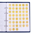 Альбом для монет на кольцах 225×265 мм, «Памятные монеты РФ», обложка ПВХ, 13 листов, синий - Фото 11