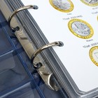 Альбом для монет на кольцах 225×265 мм, «Памятные монеты РФ», обложка искусственная кожа, 13 листов, синий - Фото 18